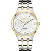 JewelryWe Coppia di orologi da polso al quarzo, analogico, per partner, amicizia, business, casual, con cinturino in acciaio inox, colore oro e argento, regalo per San Valentino per uomini e donne