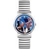 JewelryWe Trump-Attentat Orologio da polso elastico per uomo e donna, Donald Trump Survived Shot Fist Raised Analogico, al quarzo, in acciaio inox, con numeri romani