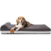 Laifug - Letto ortopedico in memory foam XL per cani con cuscino, fodera impermeabile, rimovibile e lavabile, design intelligente, 101,6 x 63,5 x 15,2 cm, grigio