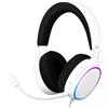 Konix Cuffie gaming circumaurali cablate Nexus per PC - Altoparlanti da 40 mm - Microfono - Connessione USB-A - Cavo da 1,8 m - Illuminazione RGB - Bianco
