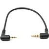 System-S Cavo audio 20 cm 2,5 mm jack maschio a 3,5 mm maschio angolare AUX adattatore nero