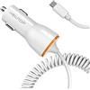 N NEWTOP Caricabatterie CC07 Cavo Flessibile Accendisigari 3A Micro USB 3.0 Ricarica Rapida Carica Universale Auto Camper Cellulari Tablet Compatibile per Xiaomi Oppo Realme Samsung Huawei (Bianco)