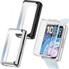 NEWZEROL 3 Pezzi Cover Compatibile per Huawei Band 11 Pro | Piena Copertura Cover Protettiva AntiGraffio in TPU per Huawei Band 11 Pro - Trasparente/Nero/Argento