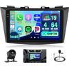 Hikity 4+64G Autoradio Android per Suzuki Ertiga 2012-2017 Suzuki Swift 2011-2017 Wireless Carplay 9''Incell Schermo per Auto Android Auto WiFi Touchscreen Bluetooth5.0 GPS Retrocamera