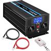 JIGUUN 1500W Inverter 12V 220V onda pura Trasformatore