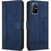 Bravoday Cover per OnePlus 8T / OnePlus 9R, Flip Custodia in Pelle PU con Slot per Schede, Portafoglio Custodia per OnePlus 8T / OnePlus 9R, Blu