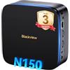 Blackview MP60 Mini PC W-11 Pro (3 anni di garanzia), Twin Lake N150(Meglio di N95, 3,6 GHz), 16 GB RAM/512 GB M.2 SSD Espandibile fino a 2TB, Doppio UHD Display 4K, 5G WIFI Desktop PC Computer
