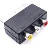 JZK Scart a 3 prese RCA Phono Adattatore, Scart maschio a 3 prese RCA femmina con convertitore di ingresso/uscita per PS4, TV, DVD, VCR