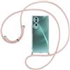 SIMao Custodia Collana per Cellulare Compatibile con HONOR 70 - Cover Silicone TPU Protettiva Trasparente - Custodia indossabile per Collo - Case a Tracolla con Cordina, Rosa