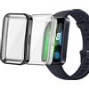 sciuU Cover Protettiva compatibile con HUAWEI Band 8 Smart band, [Set di 2]Custodia con Protezione di Schermo in TPU, Morbida Copertura per Huawei Band8 - Nero + Chiaro