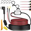 XMSJSIY Kit per Dash Cam Hardwire con Adattatore USB Tipo C, Micro/Mini, Cavo di Alimentazione 12V-24V a 5V, 4 Fusibili e Strumento per Rilevatore Radar Navigatore GPS, 3,5 m