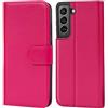 Verco custodia per Samsung S21 Plus, Case per Samsung Galaxy S21 Plus Cover PU Pelle Portafoglio Protettiva, Rosa