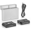 NATNO 2 1850mAh Batterie e Caricabatterie per DJI Osmo Action 6/5 Pro/4/3