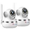 Ctronics 4G Telecamera Interno con SIM, 2K 3MP Visione Notturna Colore/IR/Smart, 8 Posizioni Preimpostate, Auto Tracking, Accesso PC & App, FTP/Cloud, Allarme Personalizzabile, Set da 2