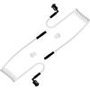 HYSHIKRA Tubo acustico in nylon a maglia per ricambi Compatibile con auricolari per walkie-talkie Motorola, Kenwood, Baofeng e dispositivi di sicurezza. (Bianco, 2)