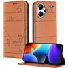 XINYEXIN Custodia per Xiaomi Redmi Note 13 Pro Plus 5G / 13 Pro+ 5G, Cover a Libro in Pelle PU con Blocco RFID, Slot per Carte, Supporto, Protezione Completa Antiurto - Marrone