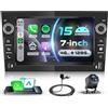 VECHTEL 4G+128G Autoradio Nero Android 15 per Opel Corsa C/D Zafira B Astra H Meriva Vivaro Signum Combo, 7'' IPS HD Schermo co Carplay Android Auto GPS Wi-Fi USB/Tipo-C Bluetooth FM RDS Camera