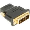 REY Adattatore da DVI-D (18+1) maschio a HDMI femmina, con pin dorati