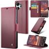 Rerzoiro Cover per Xiaomi Redmi 13 /Poco M6 4G Custodia Portafoglio [Blocco RFID] Premium Pelle PU Wallet Case Flip Libro con Porta Carte Slot Supporto Flip Case per Xiaomi Redmi 13 /Poco M6 4G, Rosso