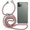 MyGadget Cover con Cordino per Apple iPhone 11 Pro Max - Custodia con Corda - Case Trasparente Antiurto con Laccio | Tracolla Practical Stylish Multicolore