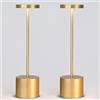 YIKUI Lampada da Tavolo Senza Fili Ricaricabile per Esterno, Interni (2 Gold) | lampade a led da tavolo ricaricabili, 6000 mAh batteria, luce dimmerabile, 3 modalità di colore, per sala da pranzo