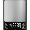Vitafit 5kg Bilancia Cucina Digitale, Precisione 0.1g dalla Nostra Bilancia Fabbrica Professionale Dal 2001, Bilancia Alimentare Funzione Percentuale per cucinare & caffè, Acciaio Inox, LED, Nero