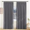 KGORGE Tende Oscuranti Soggiorno Moderne 2 Pezzi Tenda Termica Isolante Freddo e Caldo per Interni con Fettuccia Curtains Camera da Letto L 200 x A 220 CM, Grigio