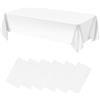 NAMIS 6 Pezzi Tovaglie Bianche, Rettangolare Tovaglia 137 x 274 cm, Tovaglia Antimacchia,Tovaglia Ideali per Decorare Tavoli In Occasione di Compleanni, Lauree e Matrimoni