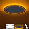 zemty 29 CM Plafoniera Led Soffitto Dimmerabile,24W 2400LM 3000K-6500K Lampada Led Soffitto con Telecomando,Adatta per Bagno,Camera da Letto,Cucina(Bianco,1 Pezzo)
