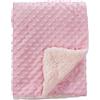 CREVENT Confortevole coperta in pile morbido con retro in sherpa caldo, coperta per neonati, culla, passeggino, 75 x 100 cm, pois rosa