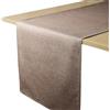 Decomira Corridore da Tavolo Antimacchia Effetto Lino - Facile da Lavare e Stirare - Come Tovaglia da Giardino o per Il Tavolo da Pranzo - Marrone Tortora - 40x140 cm