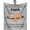 SDOES Regalo Papà, Regalo Festa del Papà, Regali Papa Compleanno, Regali per Papa da Figlia Figlio Flanella Coperta 130 x 150 cm