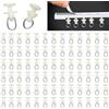 RHQFDM 100 Pezzi Bianco Ganci per Tende a Binario,Ganci Scorrevoli in Plastica da 11 mm per Tende a Binario,Adatto per Tende,Tende da Doccia,Binari per Tende da Porta