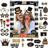 Flintronic Photo Booth Compleanno Accessori, Photo Booth Props, Carta Foto Decorazione per Festa Compleanno -Gadget 30 Anni Fai da Te