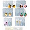 Accfore 6 stampi per orecchino in resina, silicone, per realizzare accessori fai-da-te, orecchini da donna