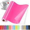 YAFLC Vinile Adesivo Permanente Rosa neon, 30.5x400cm Vinile Permanente, Pellicola Adesiva Usato per Tazze, Ceramica, Vetro, Regali Fai Da Te