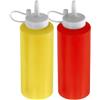 2 Bottiglie Spremibili In Plastica Per Miele E Salse Da 200ml Con Mini Imbuto – A Prova Di Perdite, Senza BPA - 2