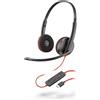 Plantronics/Poly POLY Blackwire C3220 Cuffia cablata per ufficio/centrale C Call USB Tipo C Nero