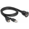 DELOCK Kabel HDMI-A St und USB 2.0 Typ-A St zu HDMI-A Bu 1m
