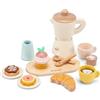 Woet® Cibo Giocattolo Zuppa in Legno per Bambini Piccoli - Alimenti Giocattolo con Pentola, Frullatore, Verdure e Tagliere - Giocattolo di Imitazione - A Partire da 2 Anni - Regalo per Bambini
