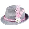 Boland - 54243 Oktoberfest Cappello per Adulti, Grigio-Rosa, Unica, 54243