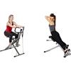 Sunny Health & Fitness Sunny Health and Fitness 45 Degree Hyperextension Roman Chair, Steel, Grey, One Size SF-BH6629 + Row-N-Ride™ PRO Squat Assist Trainer, Rowing Machine w/Digital Monitor & Resistance Bands