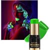 Lestpola UV Body Painting Face Paint Stick, Verde Neon UV Body Painting Colori Olio Blendable Stick, Lavabile Fluorescente Corpo Colore Viso Pennelli Trucco per Halloween Carnevale Luce Nera, Festa 08