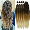 Gozill Capelli biondi castani intrecciati ondulati profondi Boho per le donne intrecciano