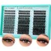 GEMERRY 300 Pezzi Ciglia Finte Ciuffetti Ciglia Finte Extension Ciglia Lash Cluster DIY Eyelash Extension a Casa per Principianti Naturali Lashes (40D+50D+60D,8-16mm)