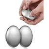 FUGLUS Confezione da 2 saponette in acciaio inox, color argento, per rimuovere gli odori delle mani come cipolla e aglio, con forti profumi (ovale)