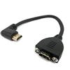 SYSTEM-S Cavo HDMI 1.4 da 25 cm tipo A maschio a maschio adattatore angolo vite in nero
