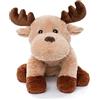 WEIGEDU Adorabile peluche di renna alce caribù per bambini neonati ragazzi decorazioni per la buonanotte, marrone super morbido