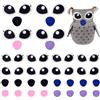 PH PandaHall 20 Set Occhi in Feltro con Bocche 4 Colori Patch Occhi Ovali Amigurumi Nero in Feltro Kawaii Toppe All'Uncinetto per Peluche Pupazzi Orsacchiotti