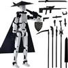 ASQzhuLIWing T13 Action Figure 3D Stampata Multi Articolata Mobile Lucky13 Dummy 13 Action Figure Titan13 Mobile Robot 13 Figure Stop Motion Decorazione da Tavolo Regalo per Collezionisti (Bianco)